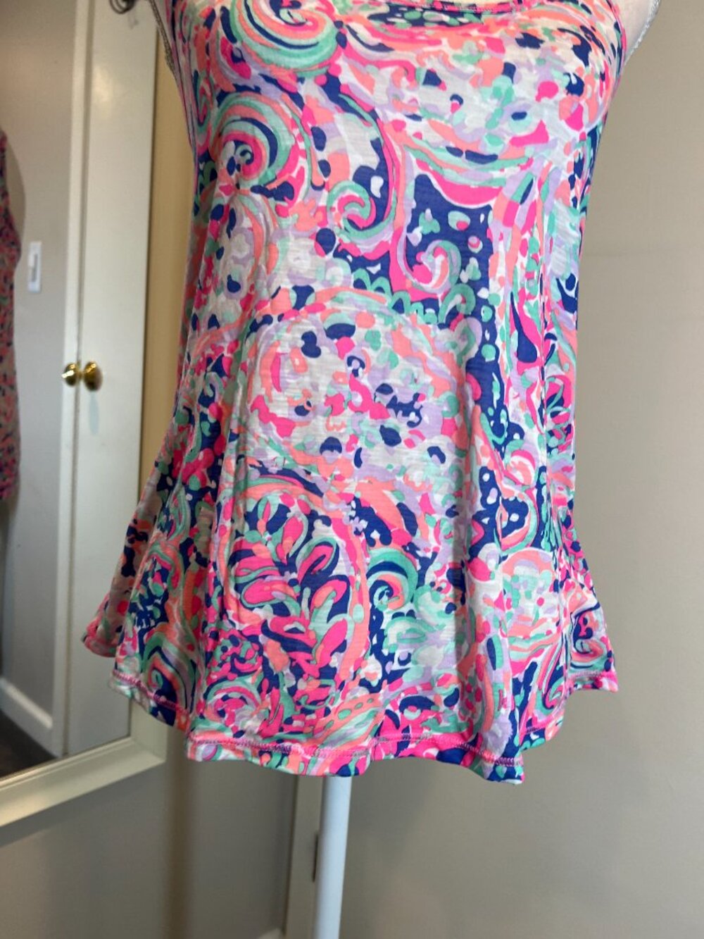 Lilly Pulitzer Multicolored Luxletic Racerback Tank Top, Size XS - Picture 3 of 12